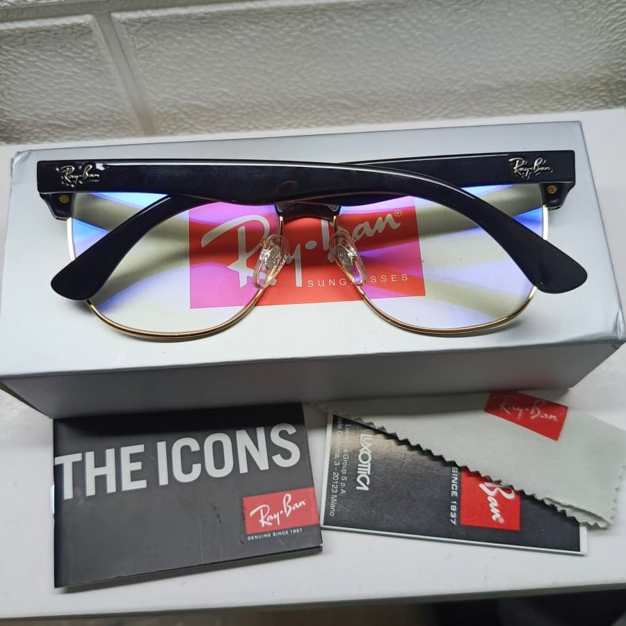 Gambar dari Kacamata Original Rayban RB4175 Clubmaster Oversized Black Glossy