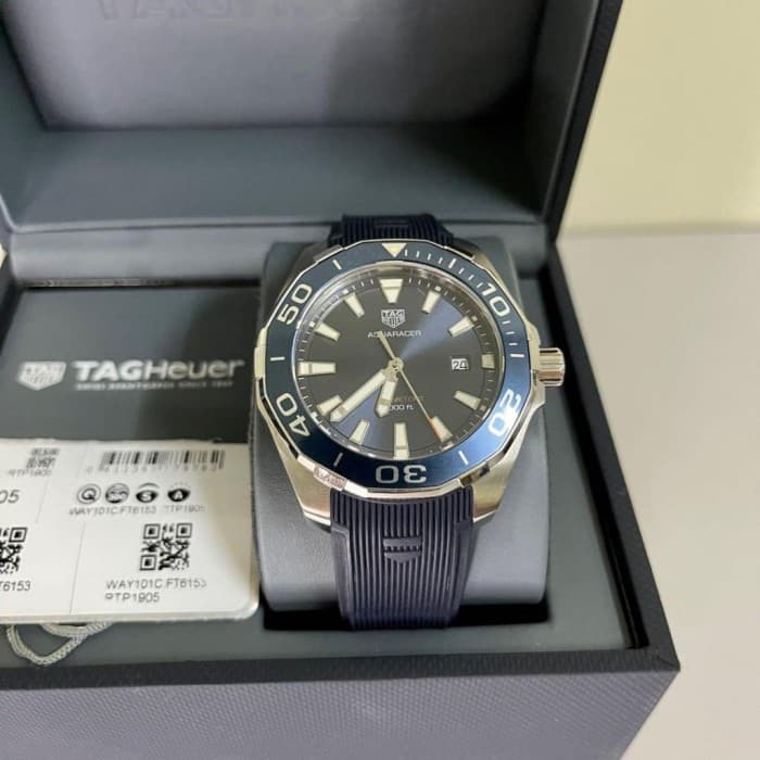 Gambar dari Tag Heuer Aquaracer WAY101C.FT6153 Dial Blue Rubber Original