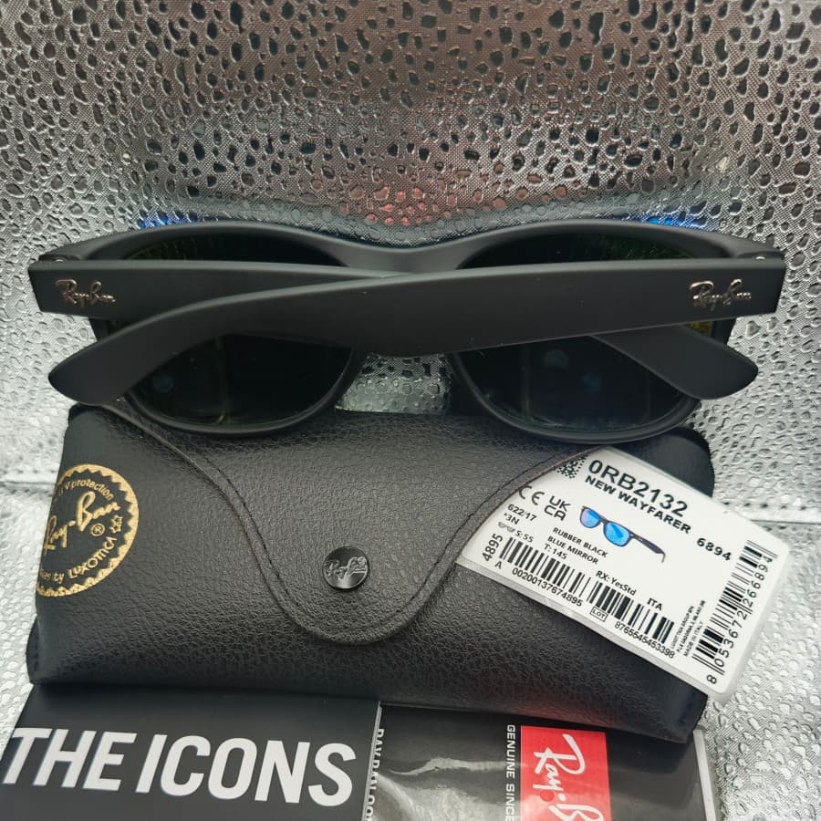 Gambar dari Kacamata Original Rayban RB2132 New Wayfarer Black Blue