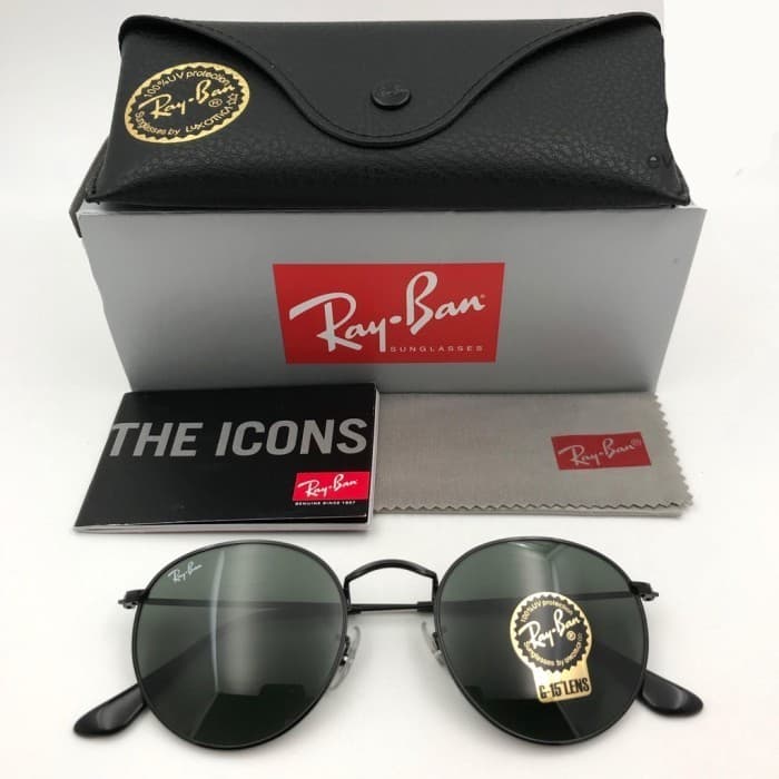 Gambar dari Kacamata Original Rayban RB3447 Round Metal Black