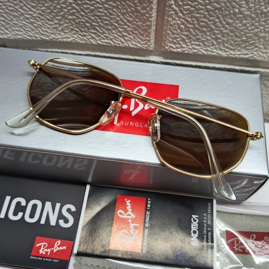 Gambar dari Kacamata Original Rayban RB3548 Hexagonal Gold Brown