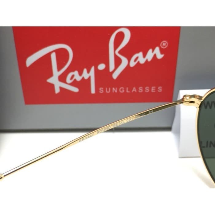 Gambar dari Kacamata Original Rayban RB3447 Round Gold Metal