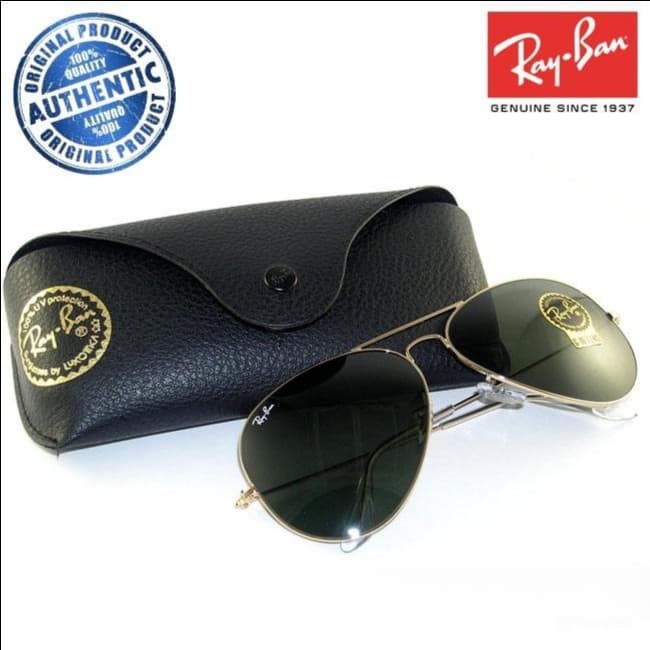 Gambar dari Kacamata Original Rayban RB3026 Aviator Metal Size 62 Gold Black