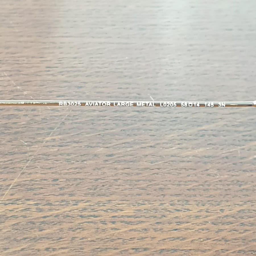 Gambar dari Kacamata Original Rayban RB3025 Aviator Metal Size 58 Gold Black