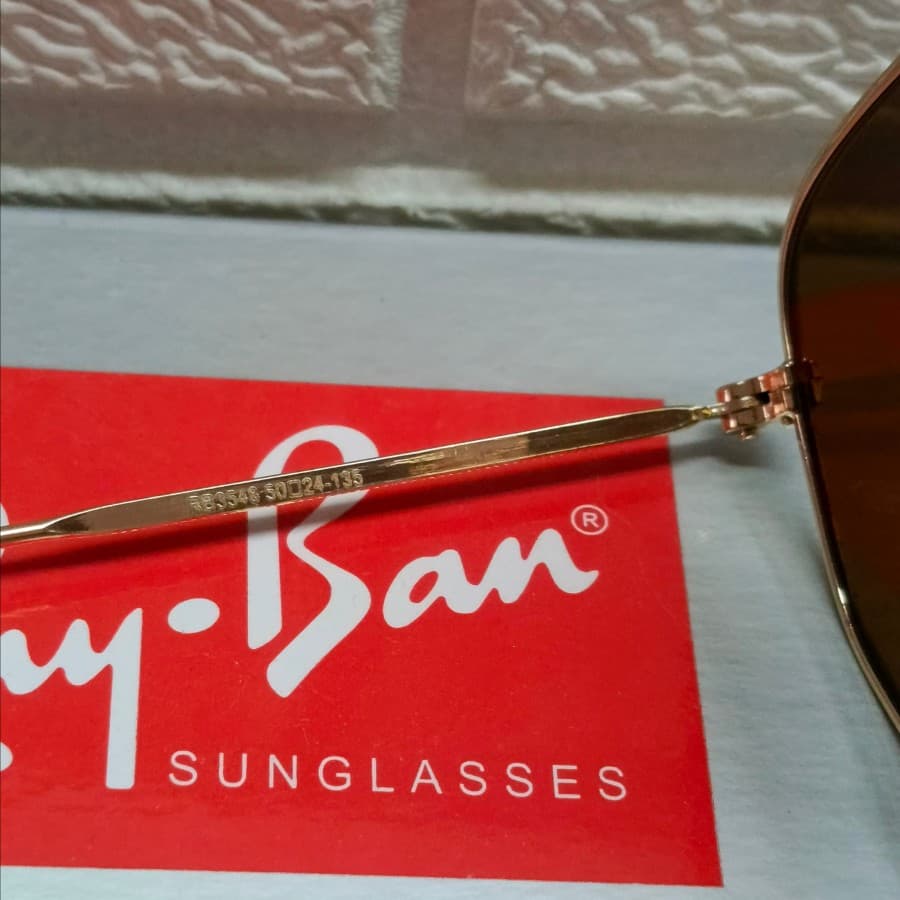 Gambar dari Kacamata Original Rayban RB3548 Hexagonal Gold Brown
