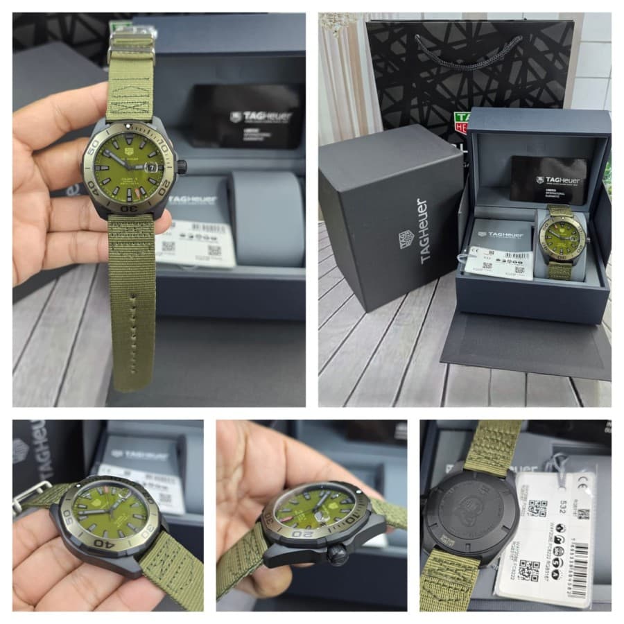 Gambar dari Tag Heuer Aquaracer WAY208E.FC8222 Green Dial Men's Watch