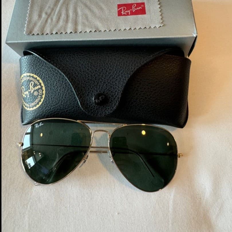 Gambar dari Kacamata Original Rayban RB3026 Aviator Metal Size 62 Gold Black