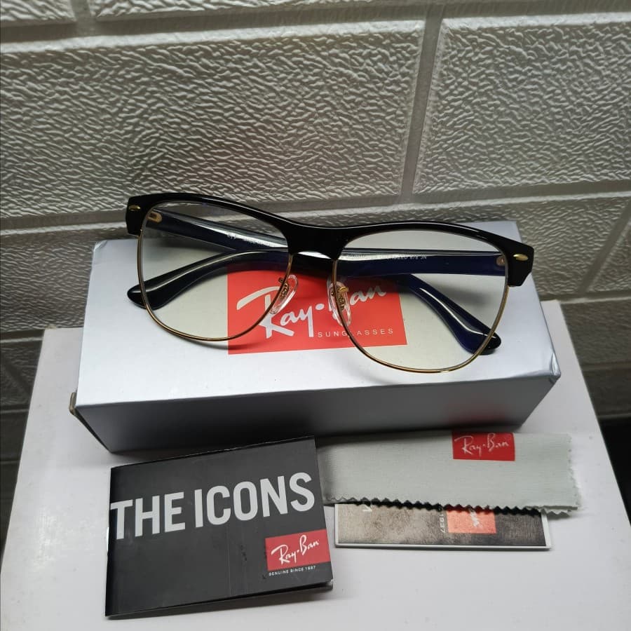 Gambar dari Kacamata Original Rayban RB4175 Clubmaster Oversized Black Glossy
