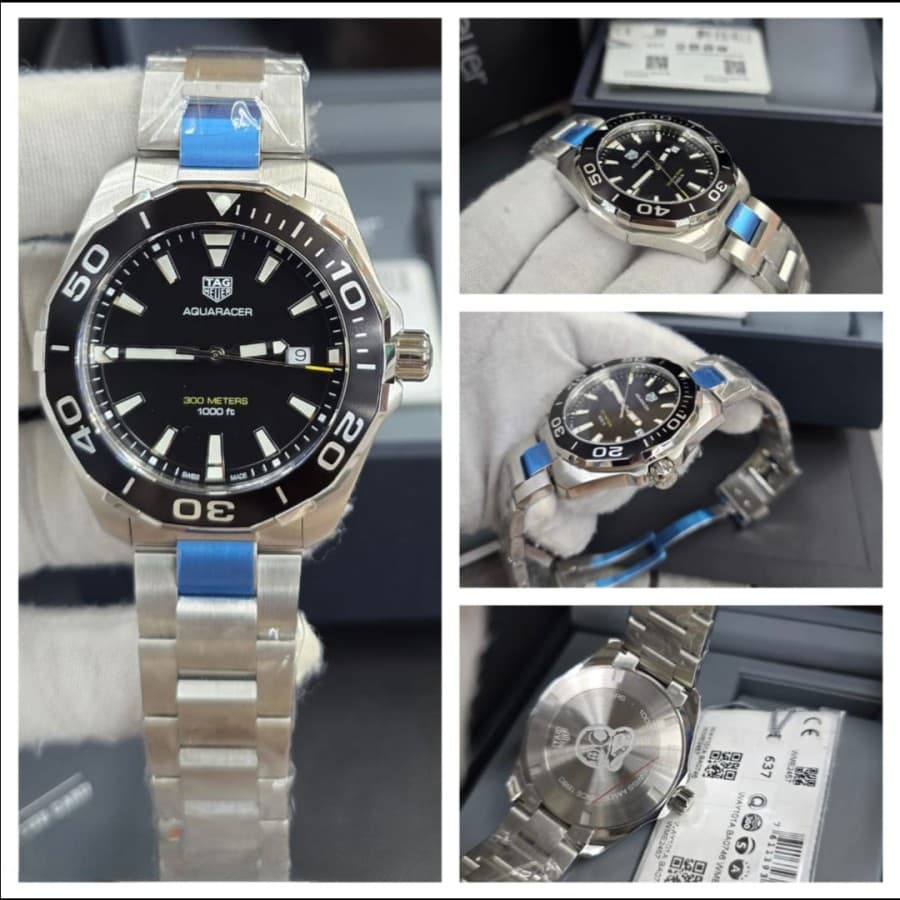 Gambar dari Tag Heuer Aquaracer WAY101A.BA0746 Mens Black Dial Watch