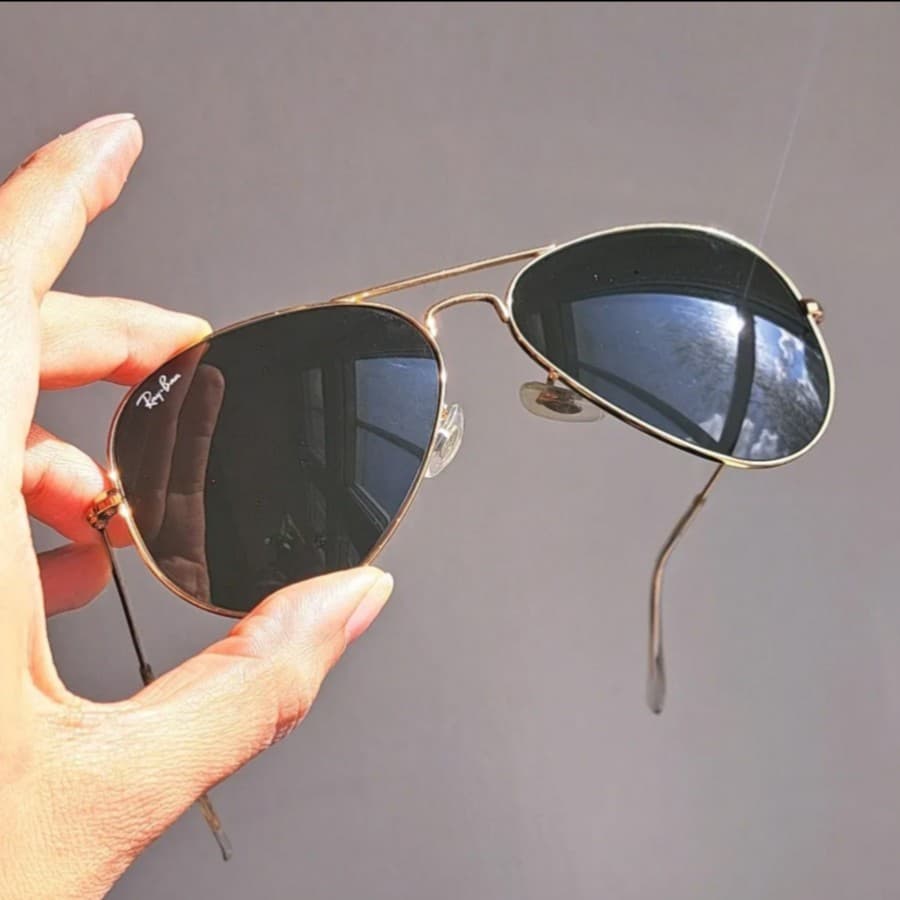 Gambar dari Kacamata Original Rayban RB3025 Aviator Metal Size 58 Gold Black