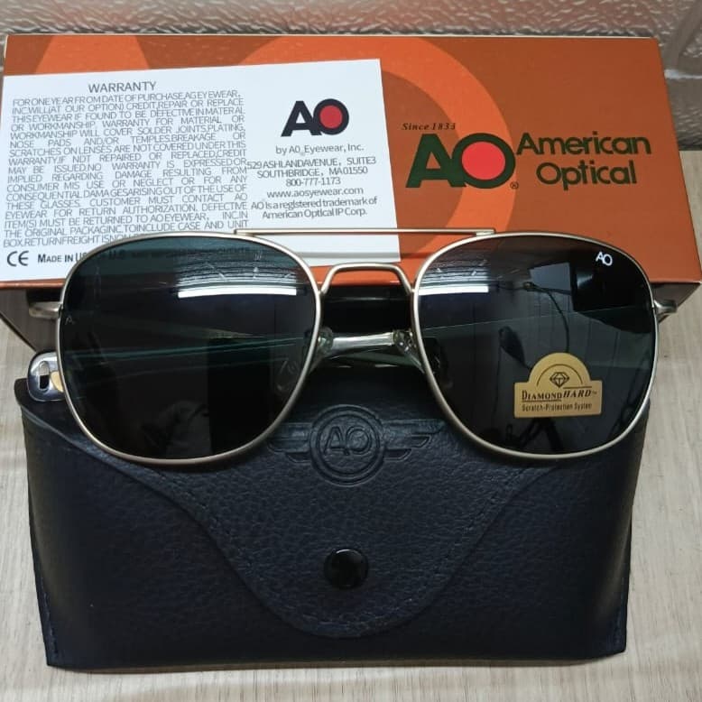 Gambar dari Kacamata Original American Optical (AO) Eyewear Model Pilot Frame Silver