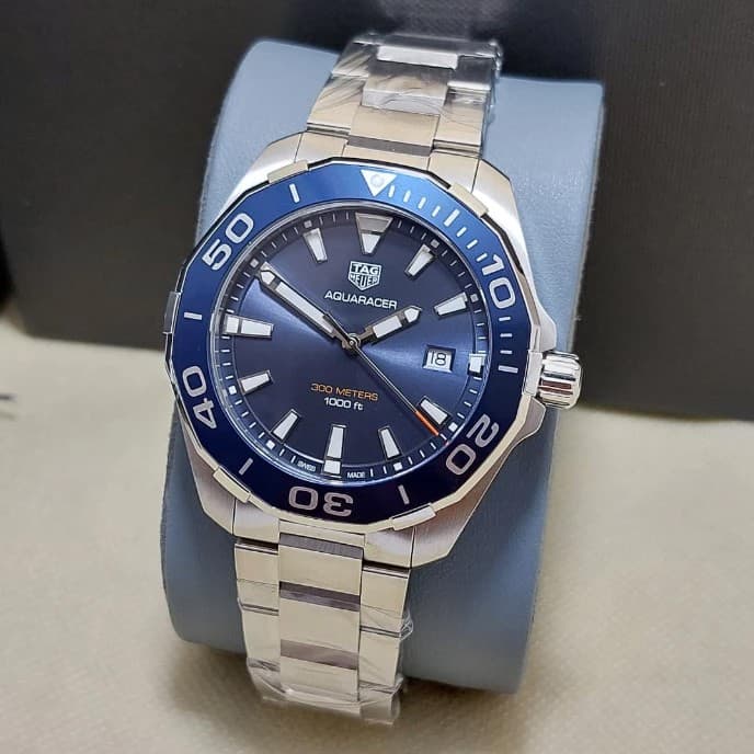 Gambar dari Tag Heuer Aquaracer WAY101C.BA0746 Mens Blue Dial Watch
