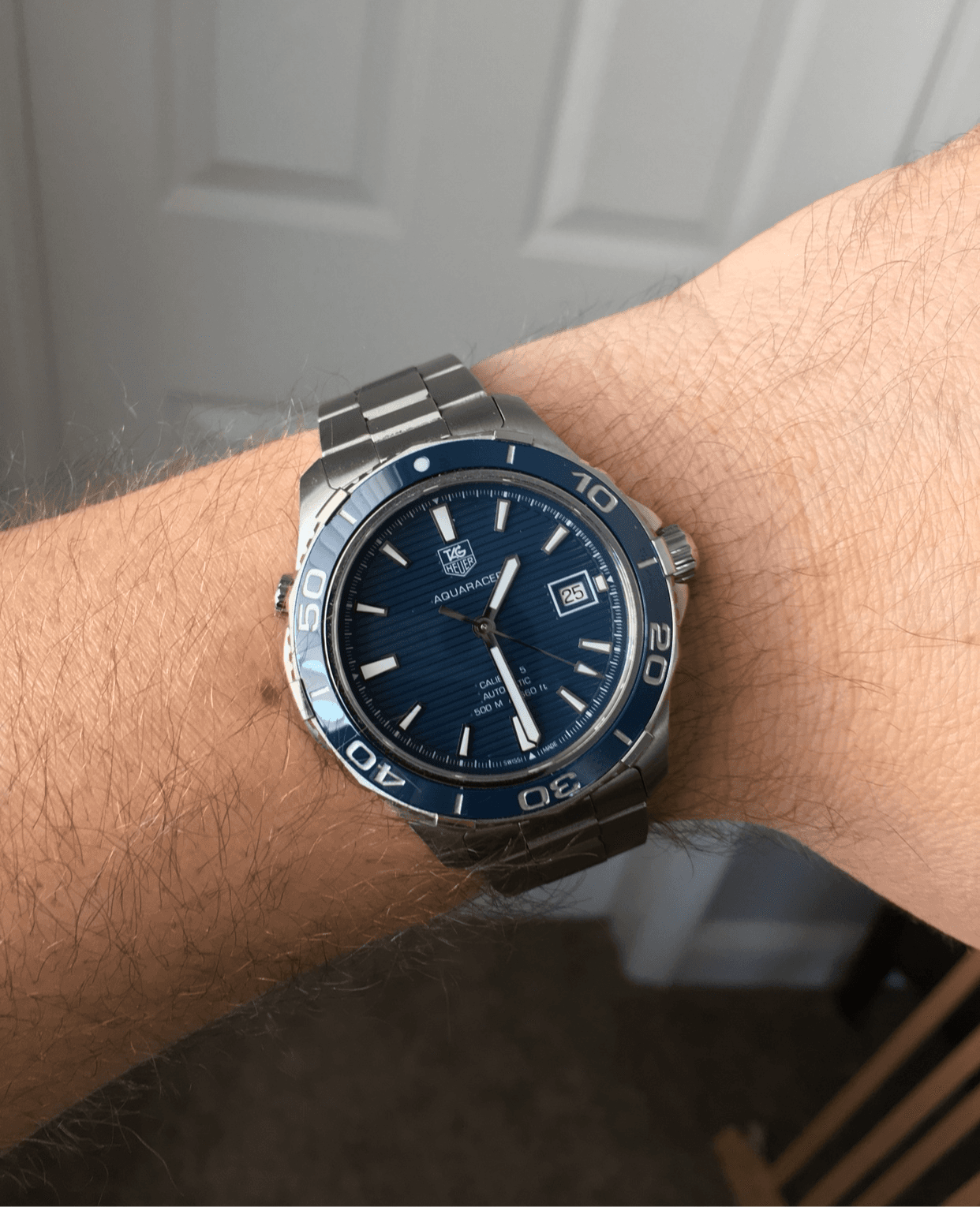 Gambar dari Tag Heuer Aquaracer WAK2111.BA0830 Calibre 5 Automatic Ceramic Blue Dial
