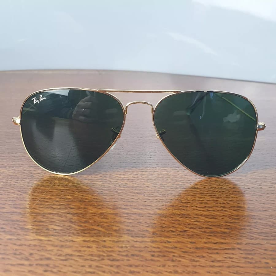 Gambar dari Kacamata Original Rayban RB3025 Aviator Metal Size 58 Gold Black