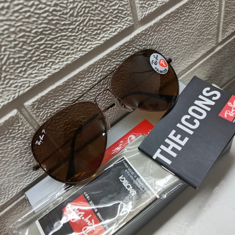 Gambar dari Kacamata Original Rayban Aviator RB3026 Full Brown