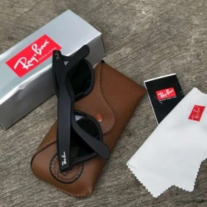 Gambar dari Kacamata Original Rayban RB2140A Wayfarer Frame Black Doff