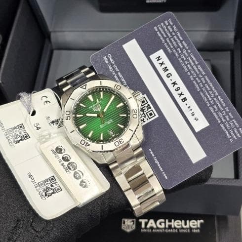 Gambar dari TAG Heuēr Aquaracer WBP2115.BA0627 Green Dial Stainless Steel