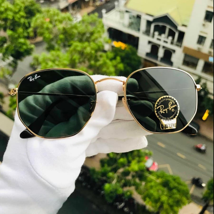 Gambar dari Kacamata Original Rayban Hexagonal RB3548 Gold Frame