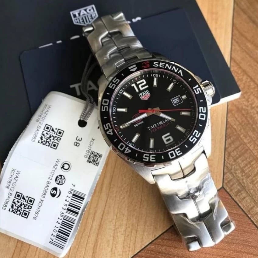 Gambar dari Tag Heuer Formula 1 WAZ1012.BA0883 Aston Senna Black Dial Watch