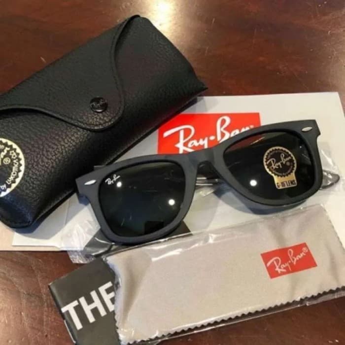 Gambar dari Kacamata Original Rayban RB2140A Wayfarer Frame Black Doff