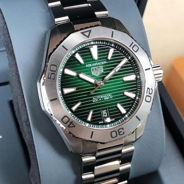 Gambar dari TAG Heuēr Aquaracer WBP2115.BA0627 Green Dial Stainless Steel