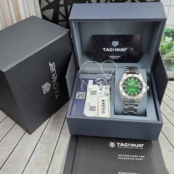 Gambar dari TAG Heuēr Aquaracer WBP2115.BA0627 Green Dial Stainless Steel