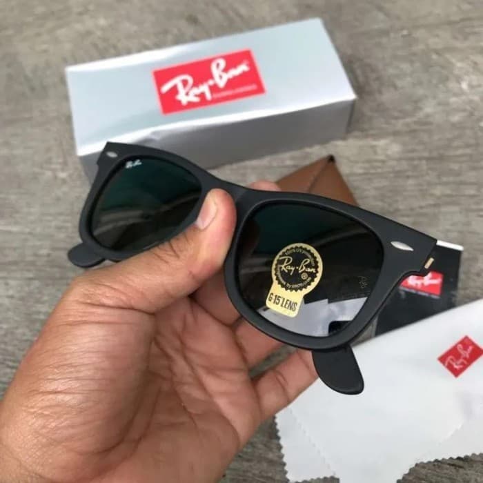Gambar dari Kacamata Original Rayban RB2140A Wayfarer Frame Black Doff