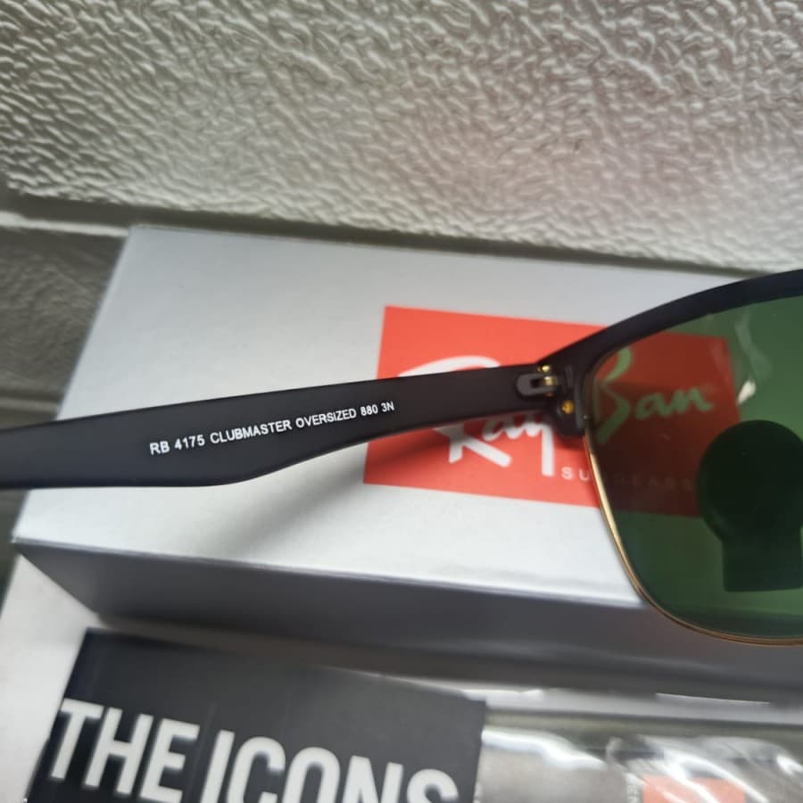 Gambar dari Kacamata Original Rayban RB4175 Clubmaster Oversized Black Doff